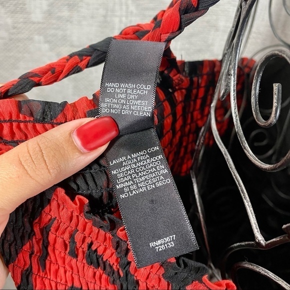 y2K Bisou Bisou Handkerchief floral v neck flowy blouse size L - Picture 2 of 7